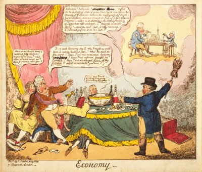 Wirtschaft, 1816 von Isaac Robert Cruikshank